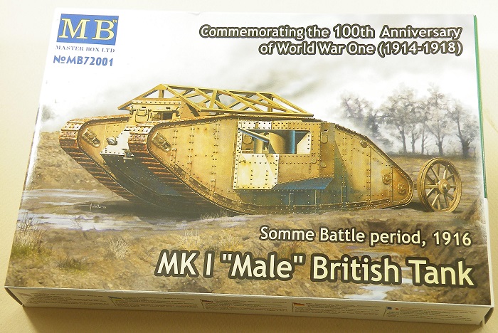 Masterbox UK 1/72 WW1 Vehicle  Mk I "Male" Tank Gaza Strip Modification