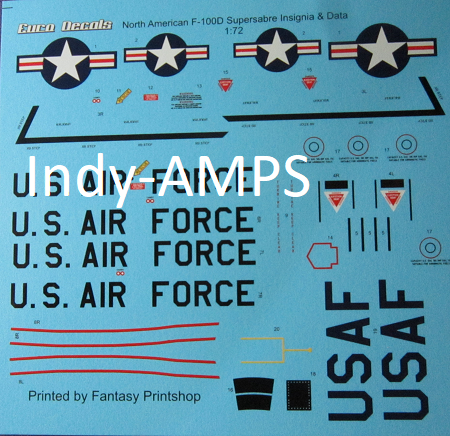 Fantasy Printshop Decals 1/48 UNITED STATES ARMY AIR CORP INSIGNIA 1943-1944 