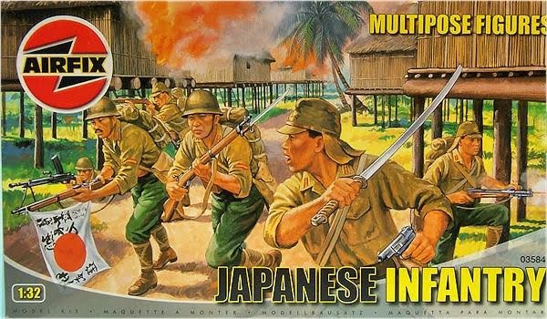 Matchbox #P5007 WWII Japanese Infantry 1/76 Scale 49 Pieces in Beige/ Light Tan 