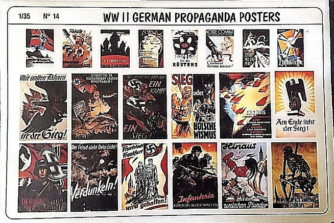 1/35 VERLINDEN PRODUCTIONS WWII NEWSPAPERS INSTRUCTION SHEETS... POSTERS 